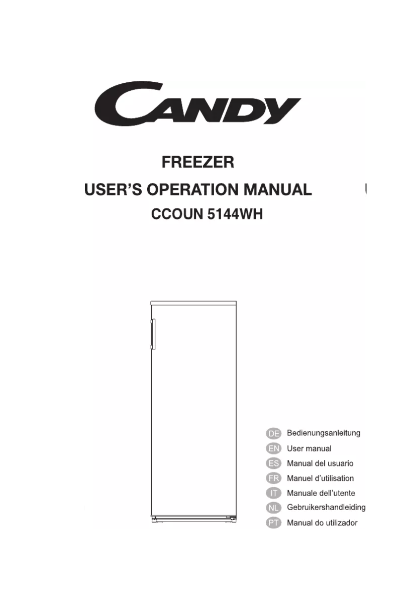 Page 1 de la notice Manuel utilisateur Candy CCOUN 5144WH
