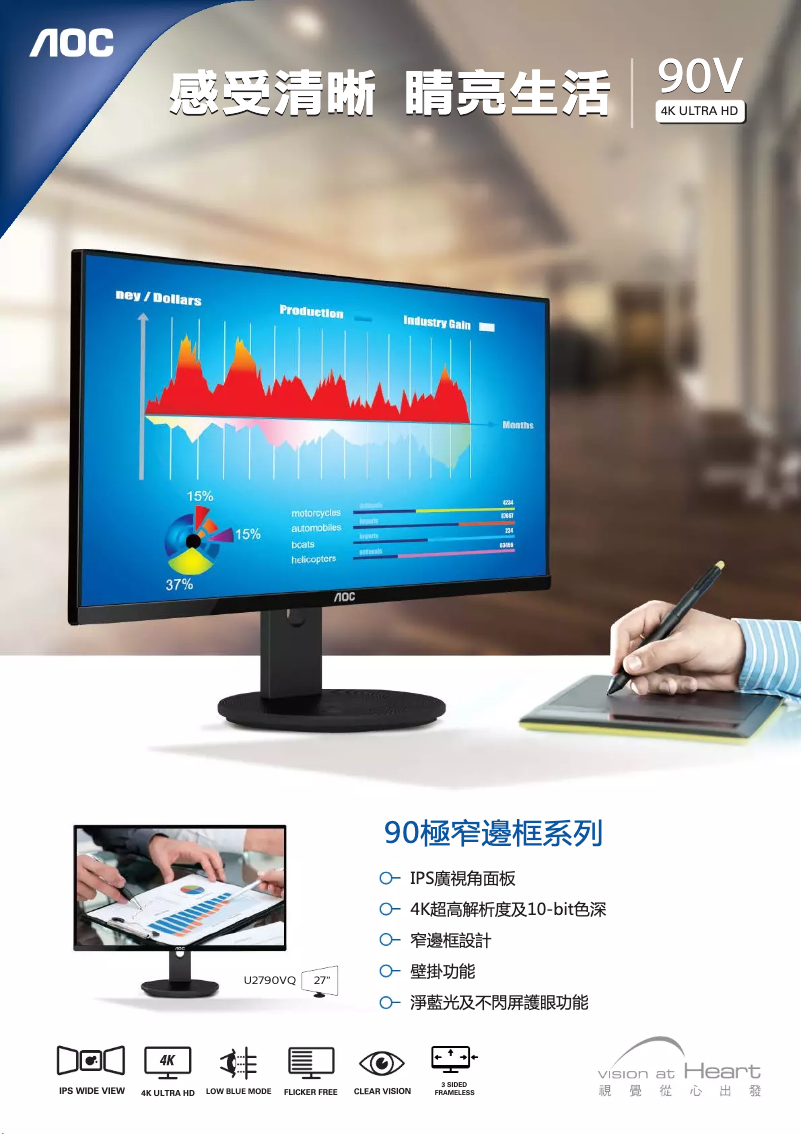 Page 1 de la notice Catalogue AOC U2790VQ