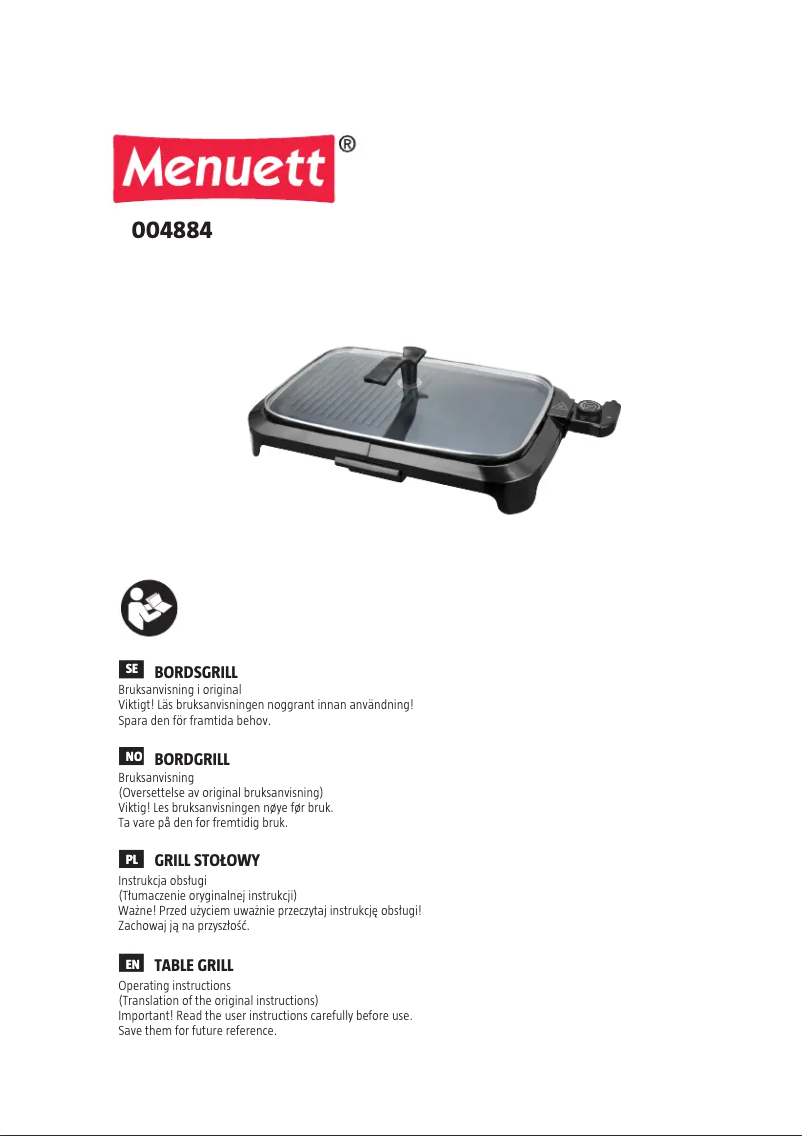 Página 1 del manual Manual de usuario Menuett 004884