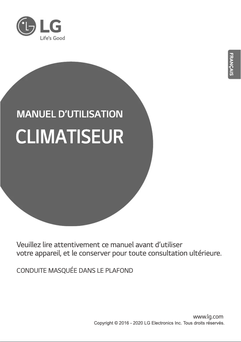 Page n°1 - Manuel utilisateur LG ABNW60LM3S1