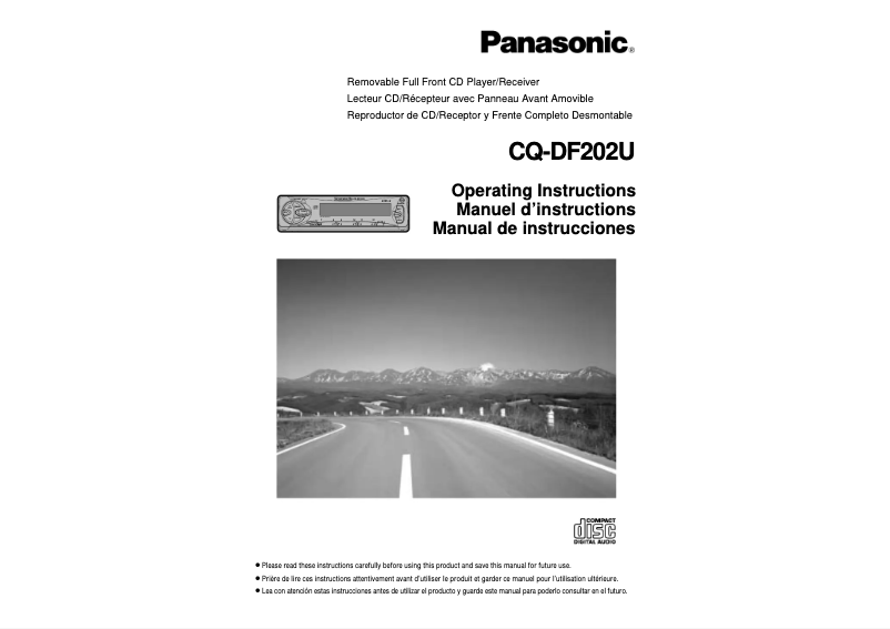 Page n°1 - Manuel utilisateur Panasonic CQ-DF202U