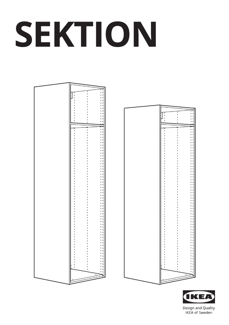 Page 1 de la notice Manuel utilisateur Ikea SEKTION 004.997.30