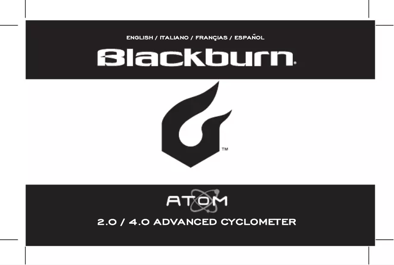 Page n°1 - Manuel utilisateur Blackburn Atom 2.0