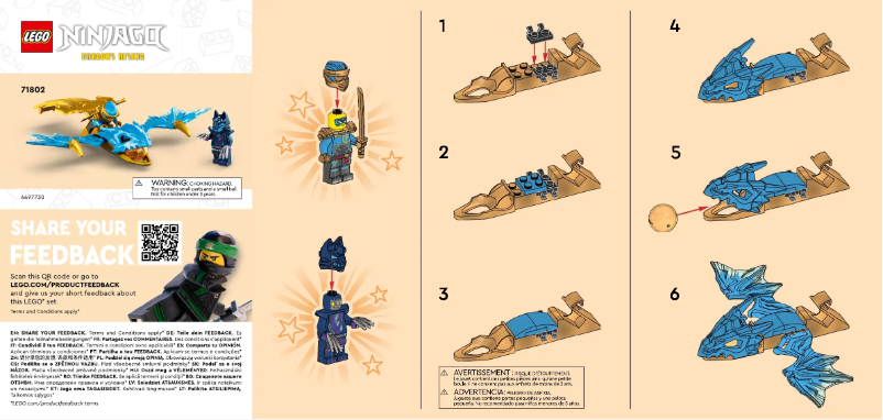 Page 1 de la notice Manuel utilisateur Lego NINJAGO 71802