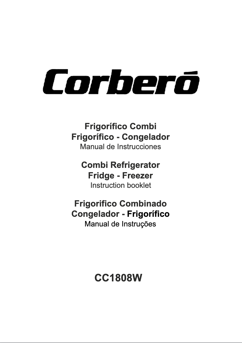 Page n°1 - Manuel utilisateur Corbero CC1808W