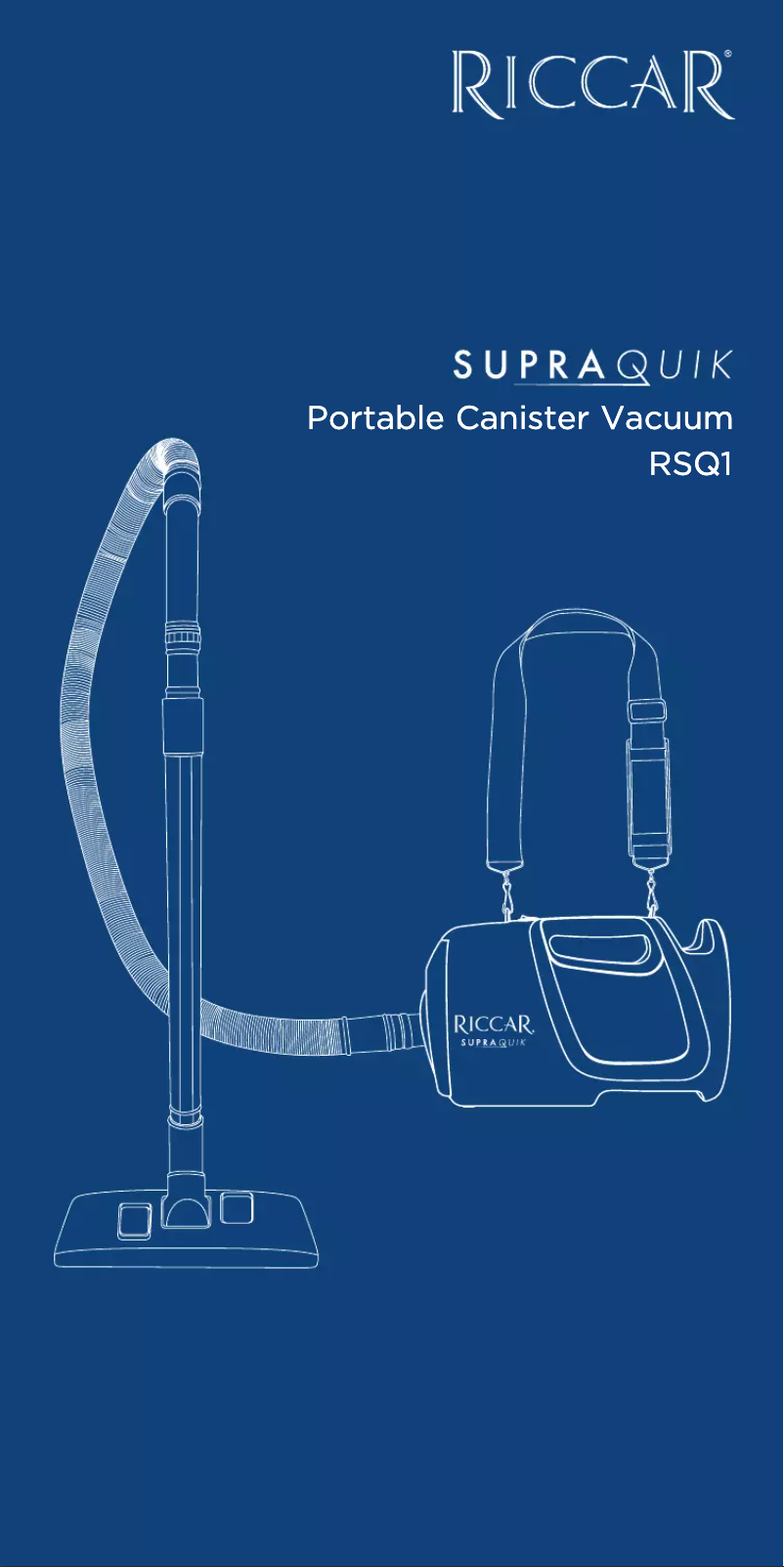 Page 1 de la notice Manuel utilisateur Riccar SupraQuik Portable RSQ1