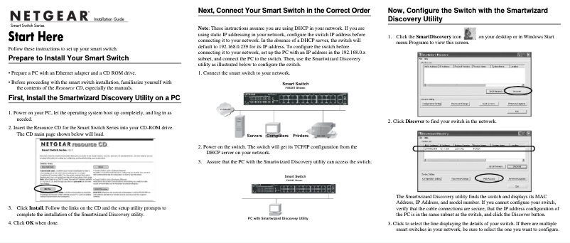 Page n°1 - Guide d'installation Netgear GS748T