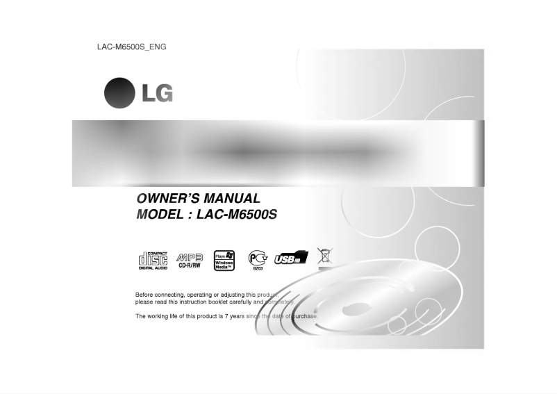 Imagen de la primera página del manual del dispositivo LAC-M6500S