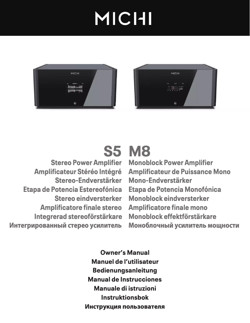 Image de la première page du manuel de l'appareil Michi S5