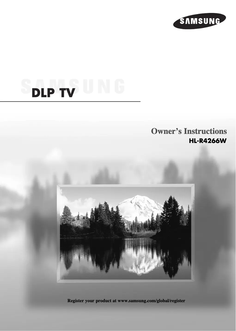 Page 1 de la notice Manuel utilisateur Samsung HL-R4266W