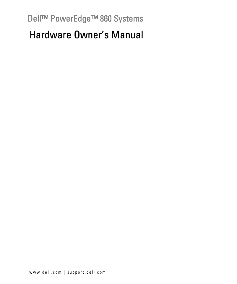 Image de la première page du manuel de l'appareil PowerEdge 860