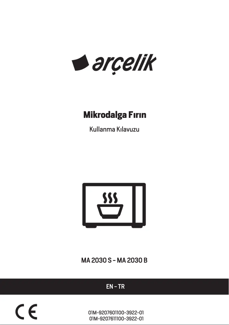 Page n°1 - Manuel utilisateur Arçelik MA 2030 B