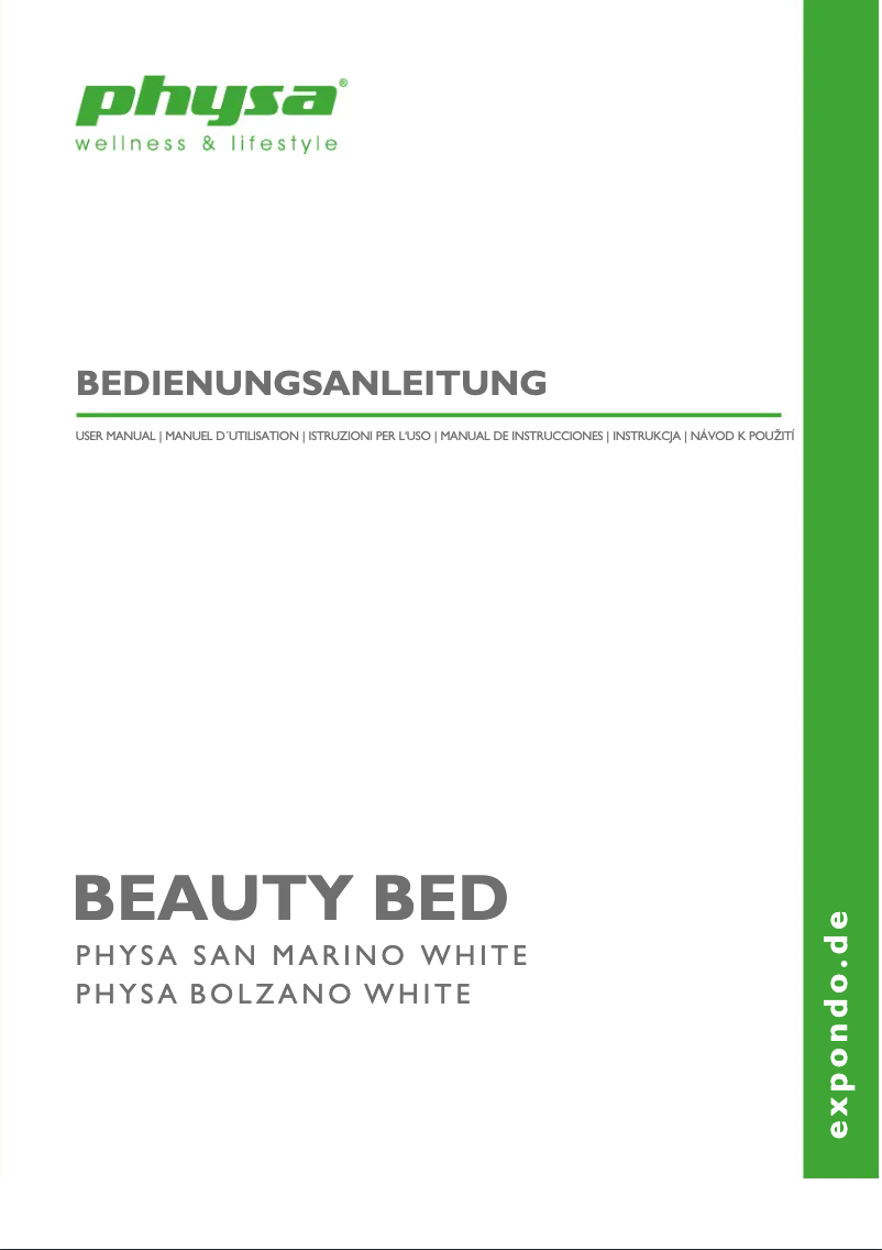 Página 1 del manual Manual de usuario Physa San Marino