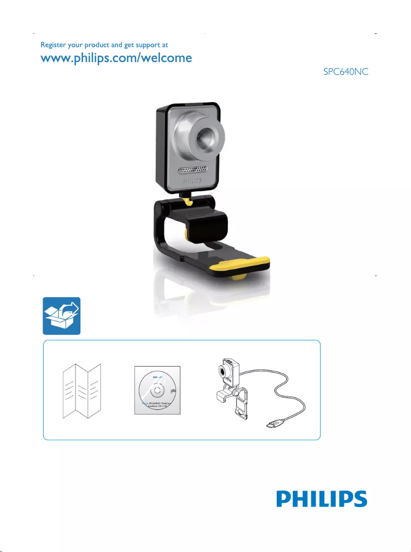Page 1 de la notice Guide de démarrage rapide Philips SPC640NC