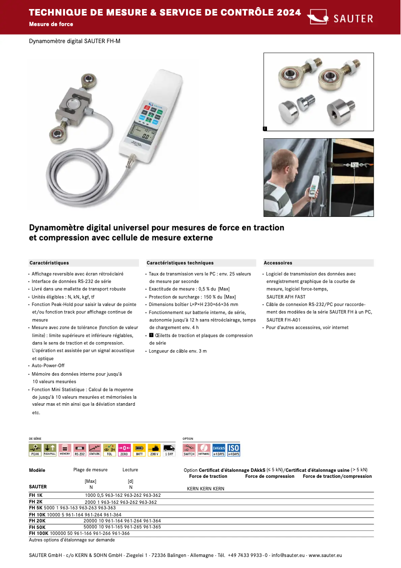 Page 1 de la notice Brochure Kern FH 10K