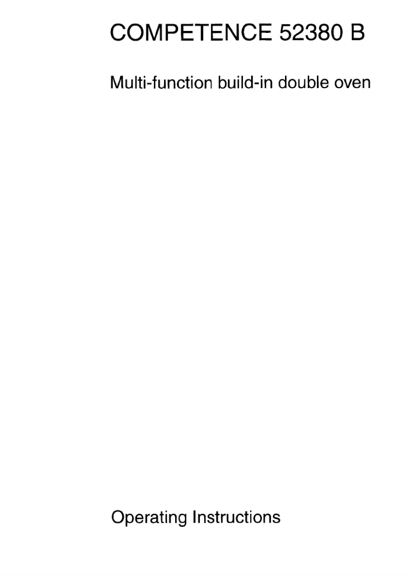 Page 1 de la notice Manuel utilisateur AEG Competence 52380 B DB