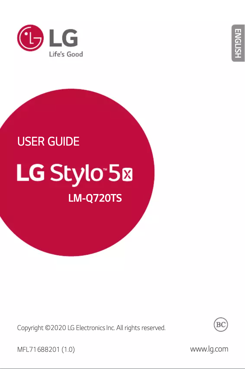 Página 1 del manual Manual de usuario LG Stylo 5X