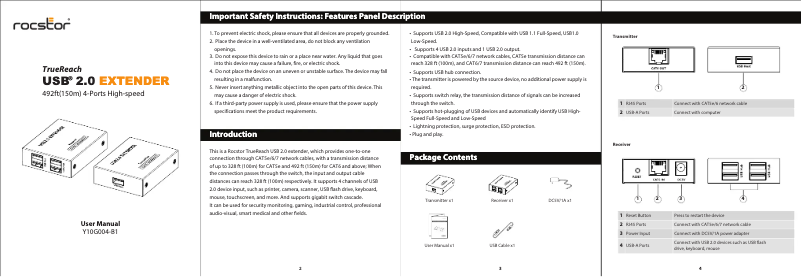 Imagen de la primera página del manual del dispositivo Y10G004-B1