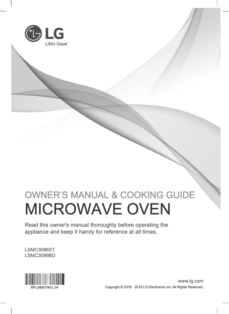 Page 1 de la notice Manuel utilisateur LG LSMC3089BD