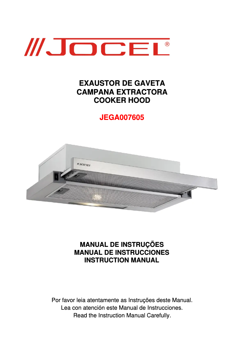 Page n°1 - Manuel utilisateur Jocel JEGA007605