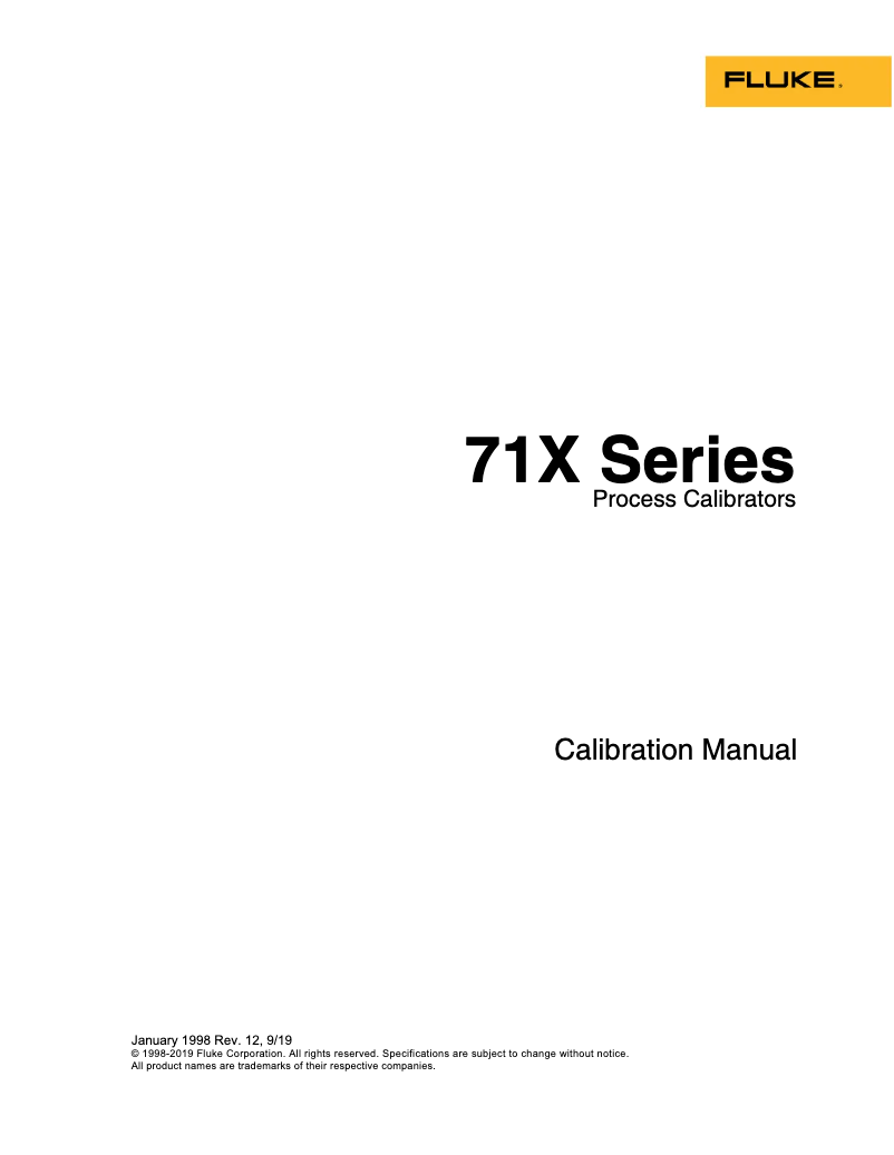 Page 1 de la notice Manuel utilisateur Fluke 717