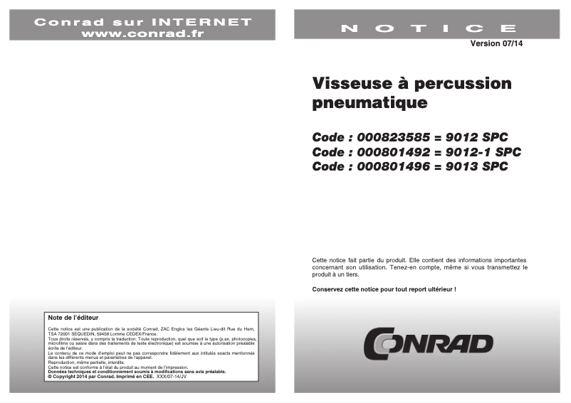 Imagen de la primera página del manual del dispositivo 9012SPC