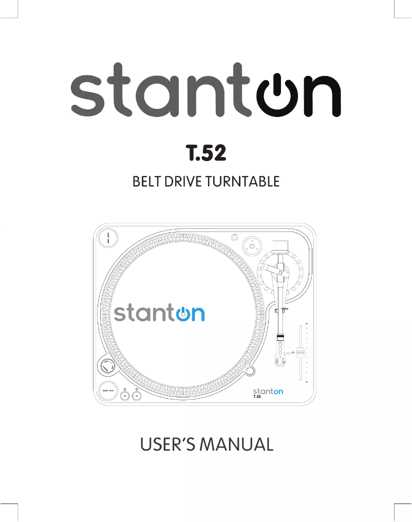 Page n°1 - Manuel utilisateur Stanton T.52