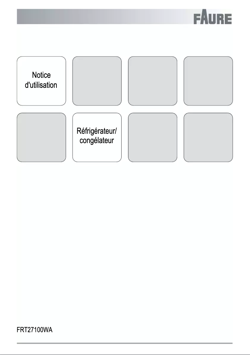Page n°1 - Manuel utilisateur Faure 920 241 101