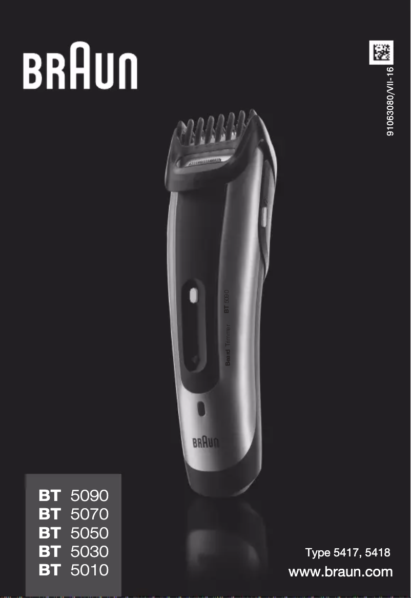 Page 1 de la notice Manuel utilisateur Braun BT5090