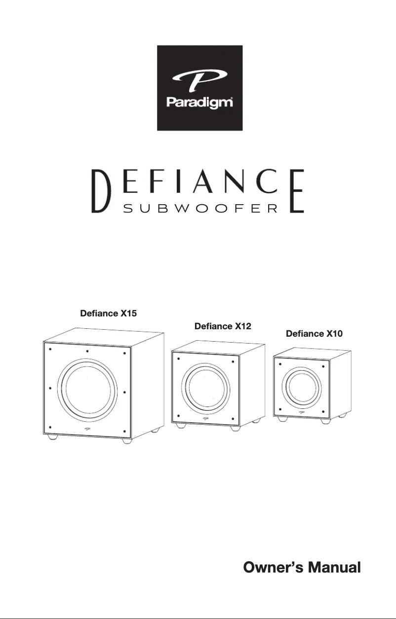 Image de la première page du manuel de l'appareil Defiance X12