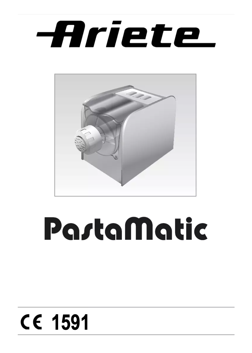 Page 1 de la notice Manuel utilisateur Ariete 1591 PastaMatic