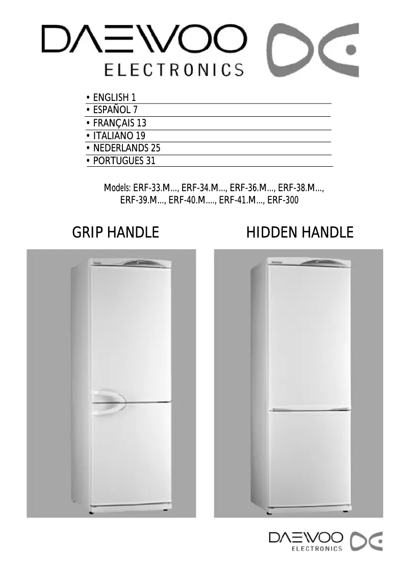 Page 1 de la notice Manuel utilisateur Daewoo ERF-36.M