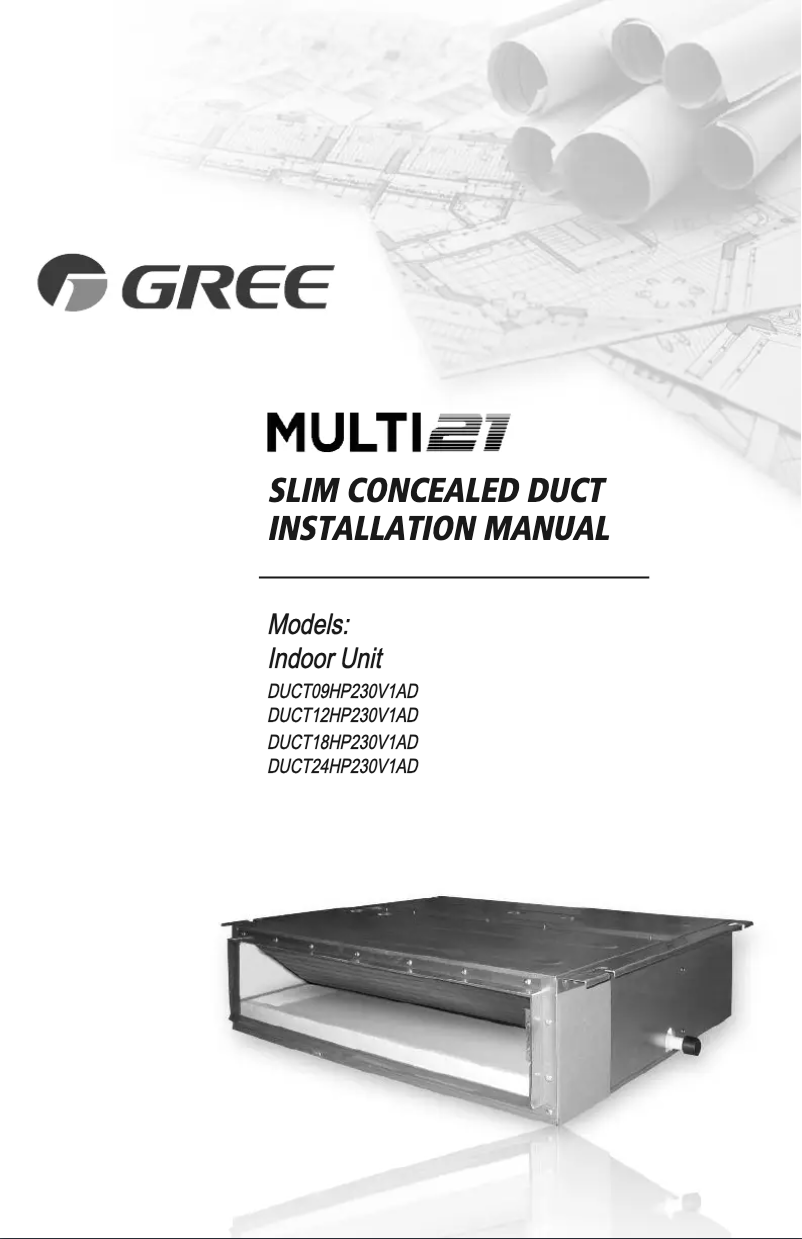 Página 1 del manual Manual de usuario Gree DUCT12HP230V1AD
