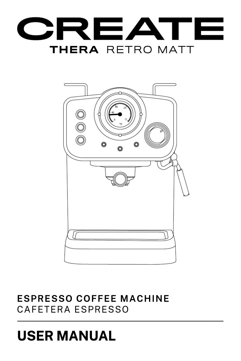 Page 1 de la notice Manuel utilisateur Create THERA RETRO MATT