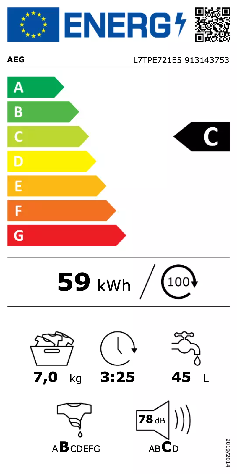 Image de la première page du manuel de l'appareil L7TPE721E5