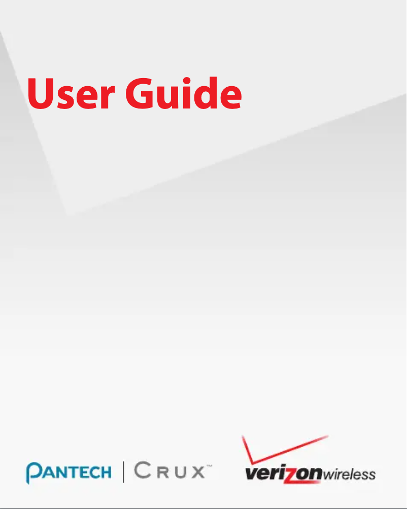 Page n°1 - Manuel utilisateur Pantech Crux
