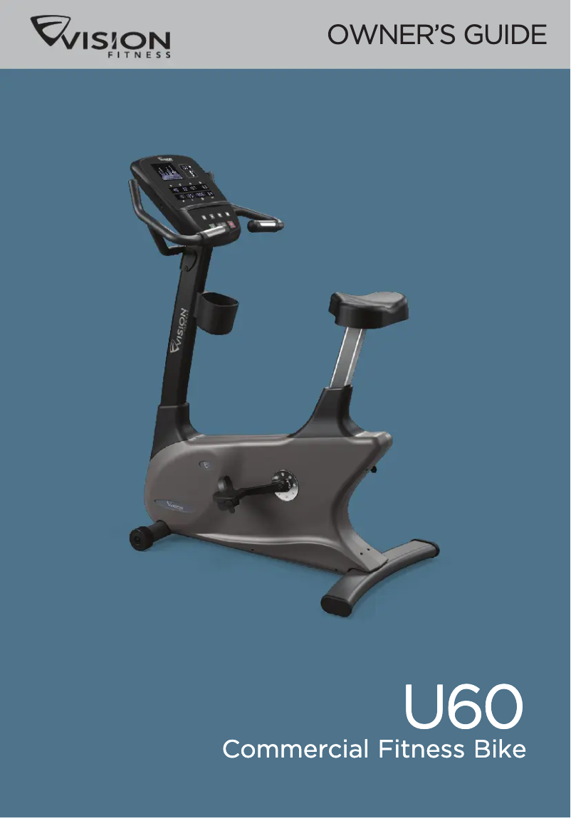 Page 1 de la notice Manuel utilisateur Vision Fitness U60