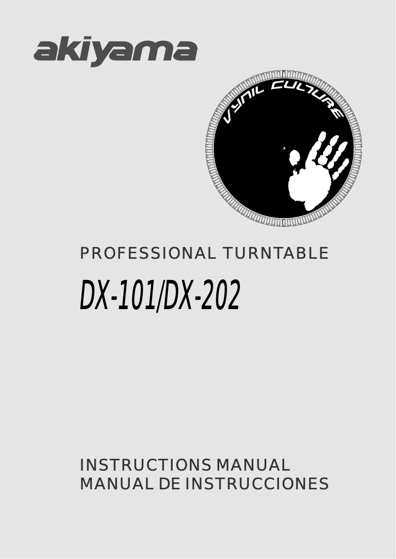 Page n°1 - Manuel utilisateur Akiyama DX-101
