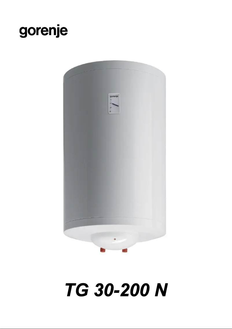 Page n°1 - Manuel utilisateur Gorenje TG80NG