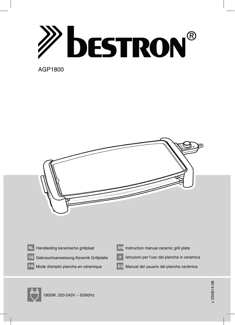 Image de la première page du manuel de l'appareil AGP1800