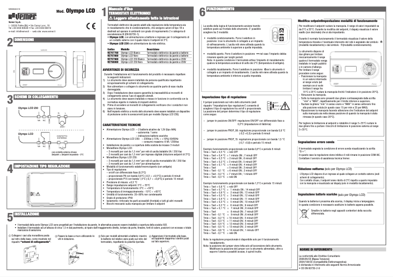 Image de la première page du manuel de l'appareil Olympo LCD