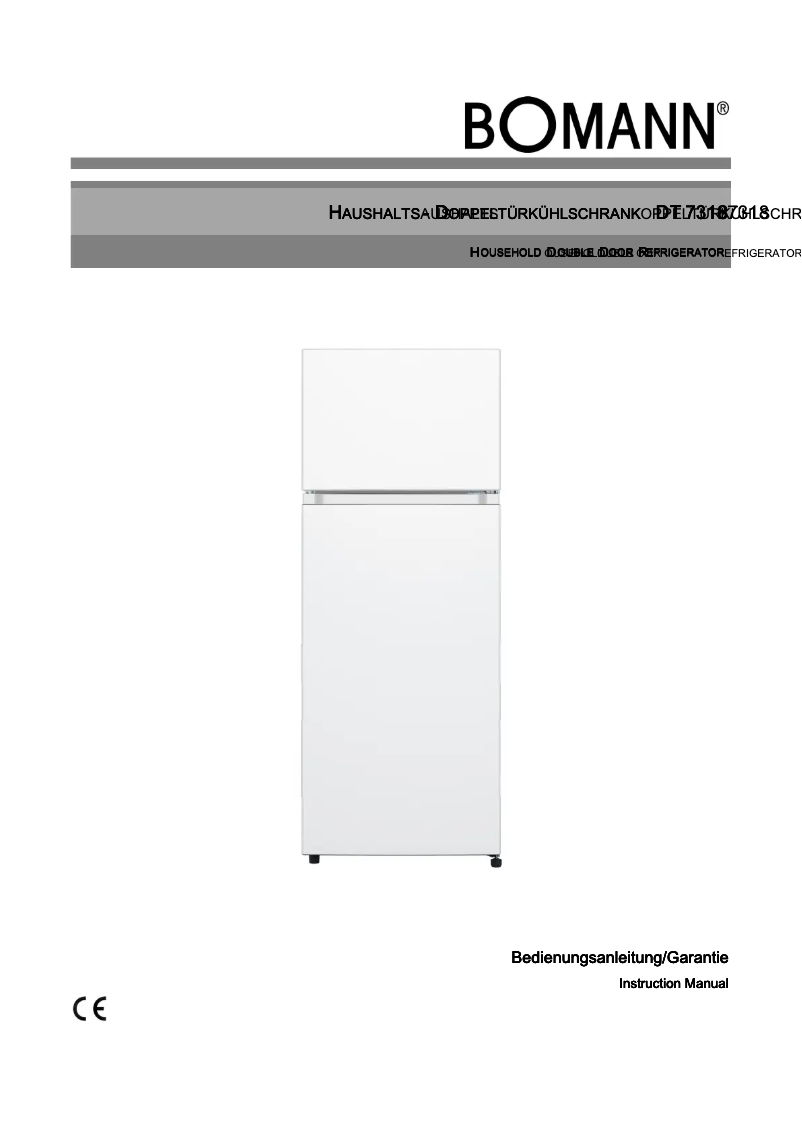 Page 1 de la notice Manuel utilisateur Bomann DT 7318