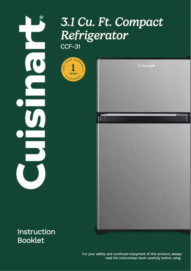 Page n°1 - Manuel utilisateur Cuisinart CCF-31