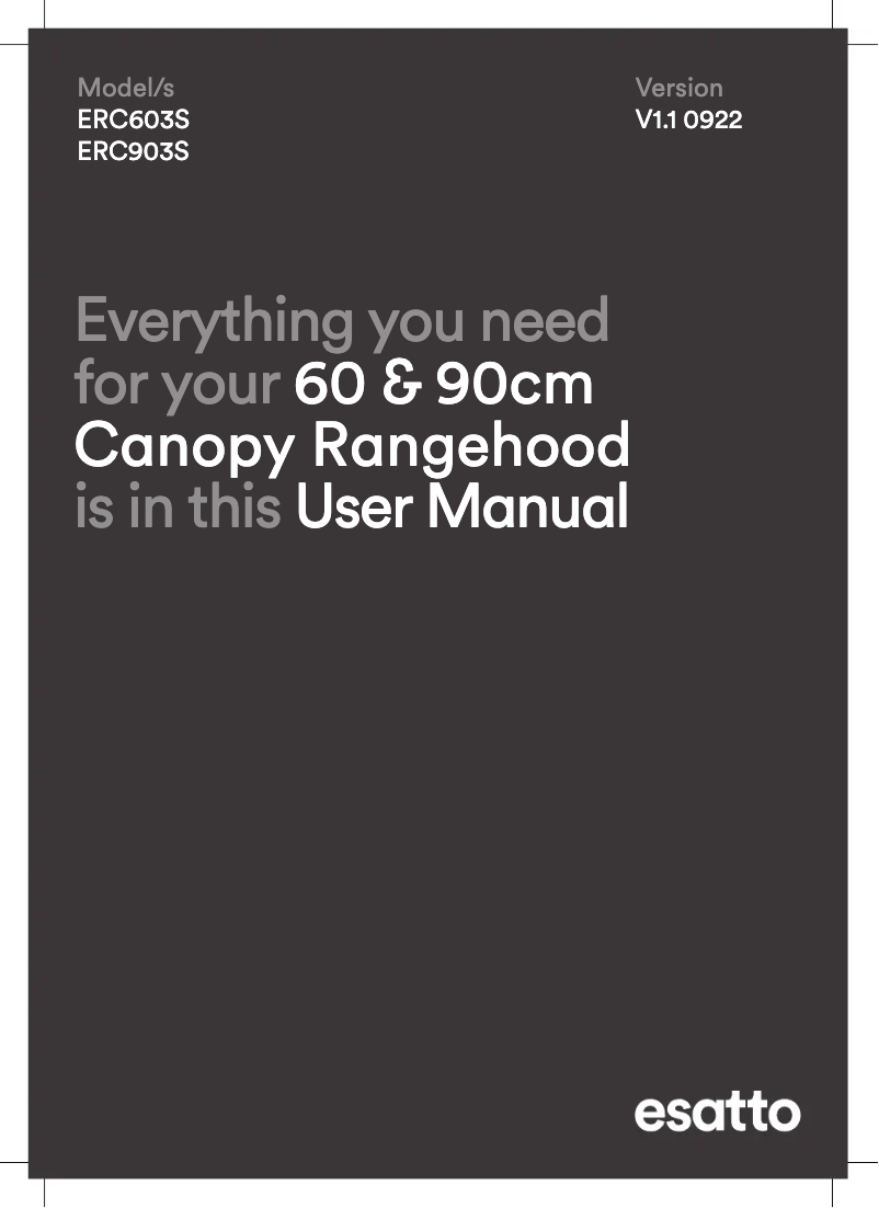 Page 1 de la notice Manuel utilisateur Esatto ERC603S
