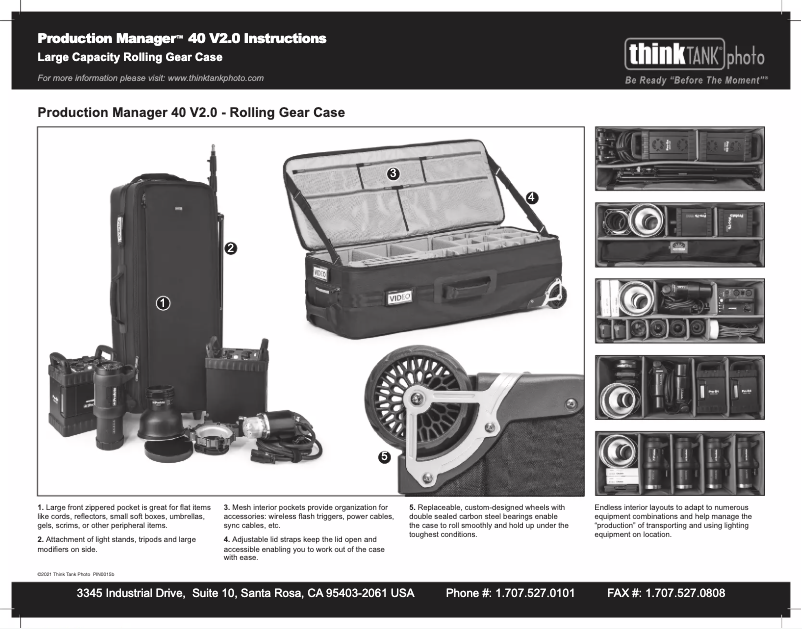 Page n°1 - Manuel utilisateur Think Tank Production Manager 40 V2.0