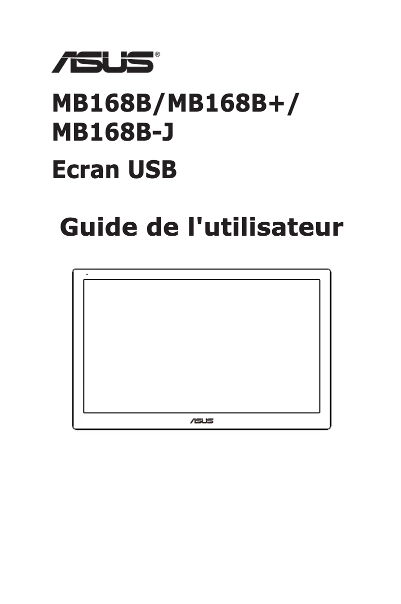 Page 1 de la notice Manuel utilisateur Asus MB168B