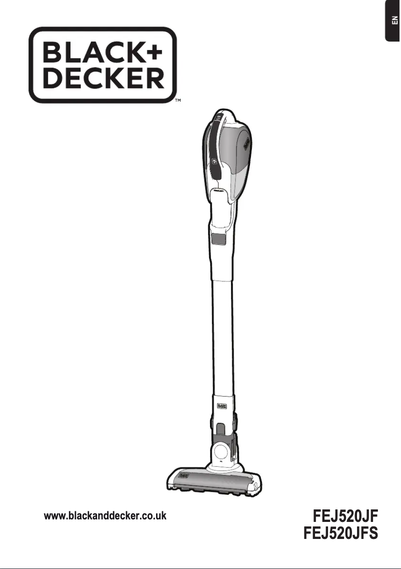 Page 1 de la notice Manuel utilisateur Black & Decker Smart Tech FEJ520JFS
