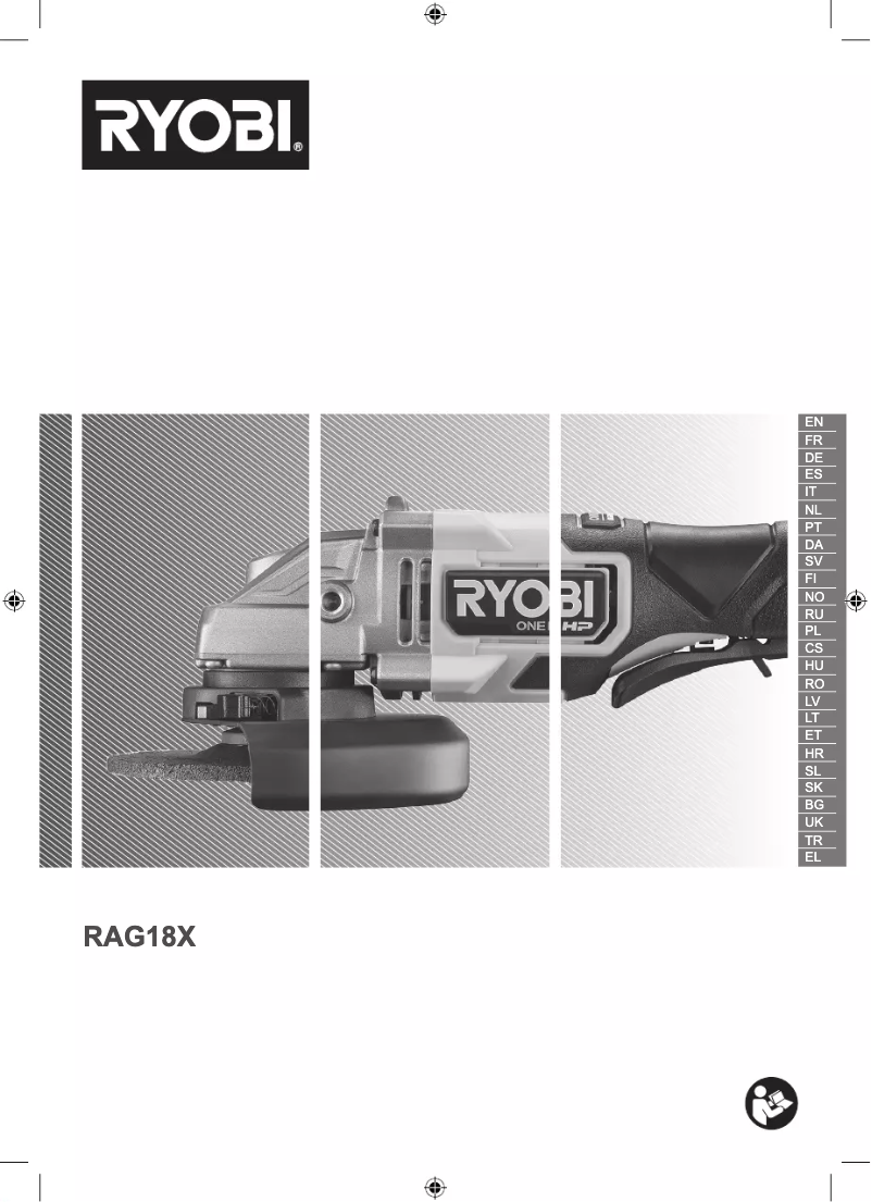 Page 1 de la notice Manuel utilisateur RYOBI One+ RAG18X
