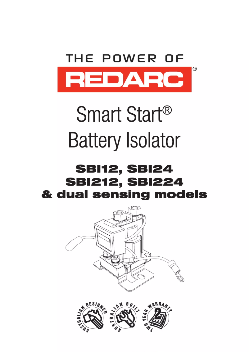 Image de la première page du manuel de l'appareil Smart Start SBI12D