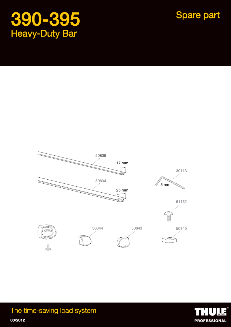 Page n°1 - Manuel utilisateur Thule ProBar 390
